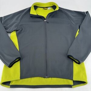 Nashbar Cycling Bicycling Coat MENS Gray Green Full Zip Jacket SIZE XL